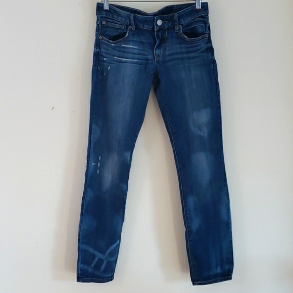 Express Stella Ankle Skinny Low Rise Women's Jeans, Distress, Stretch, Size 6
